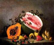 unknow artist Papaya and watermelon oil painting reproduction